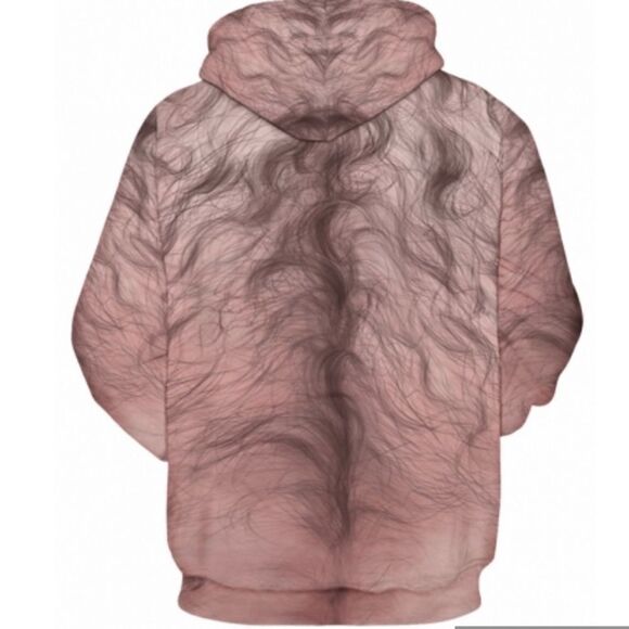 Adult Small Hairy Chest 3D Printed Hoodie - Picture 3 of 10